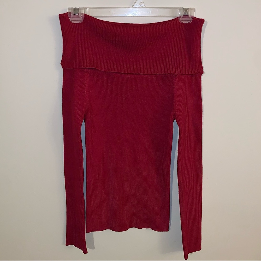 Rib Knit Off Shoulder Sweater